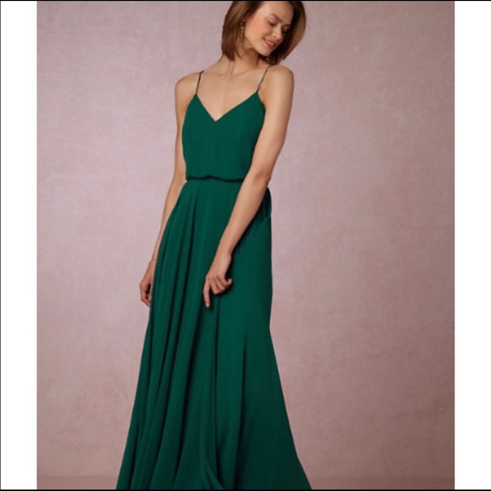 BHLD Jenny Yoo Inesse Dress, emerald (4)